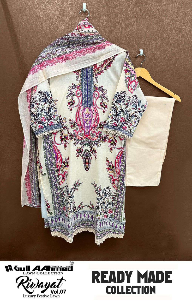 Gul Ahmed Riwayat Vol 7 Ready Made Collection Lawn Cotton Pret Kurti Set