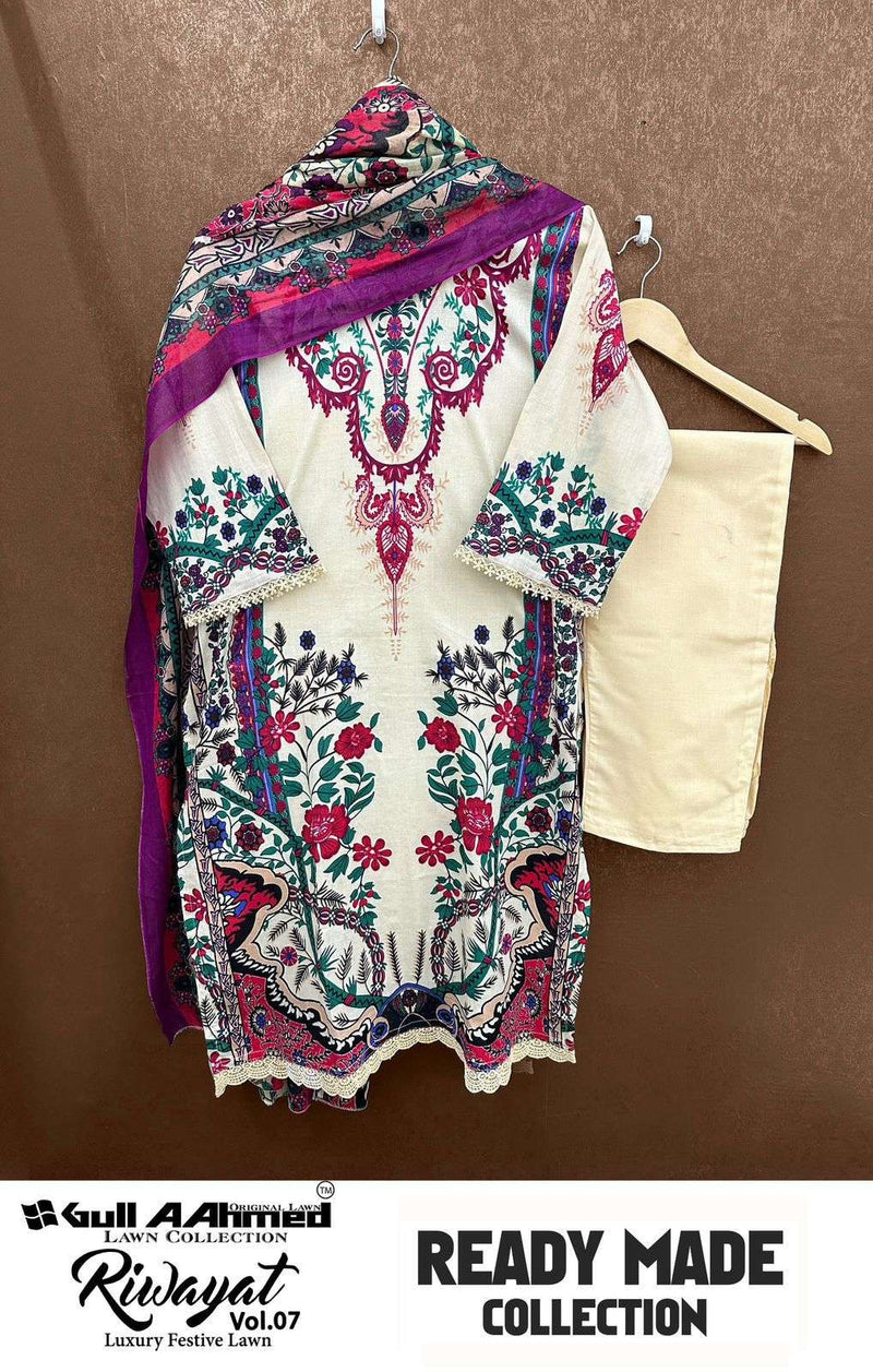 Gul Ahmed Riwayat Vol 7 Ready Made Collection Lawn Cotton Pret Kurti Set