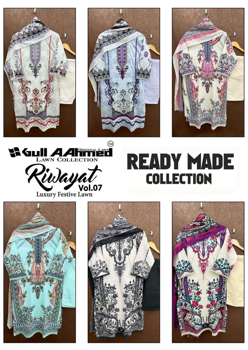 Gul Ahmed Riwayat Vol 7 Ready Made Collection Lawn Cotton Pret Kurti Set