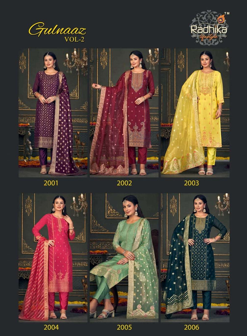 Radhika Lifestyle Gulnaaz Vol 2 Organza Fancy Festive Suits Collection