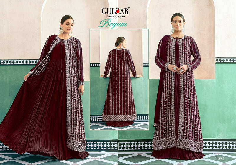 Gulzar Begum 2031-2034 Georgette Anarkali With Embroidery Designer Gown
