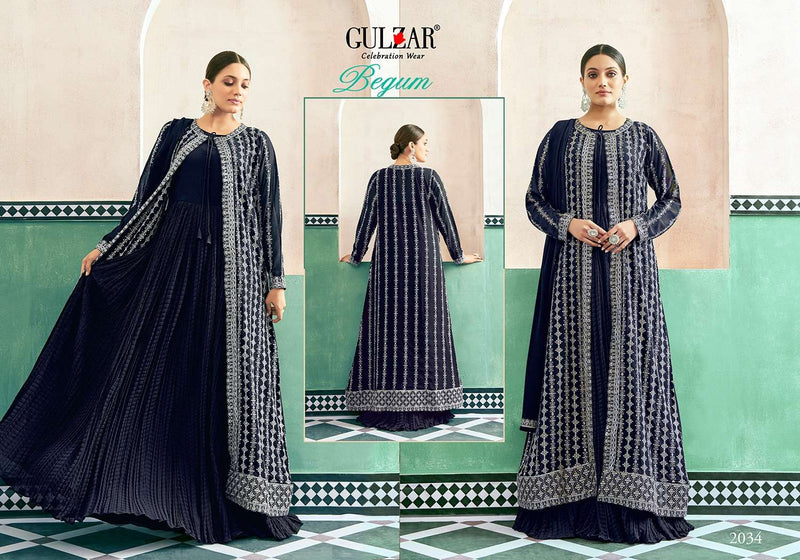 Gulzar Begum 2031-2034 Georgette Anarkali With Embroidery Designer Gown