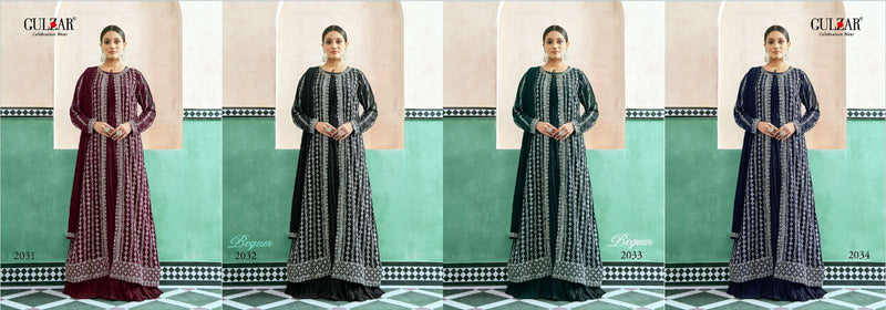 Gulzar Begum 2031-2034 Georgette Anarkali With Embroidery Designer Gown