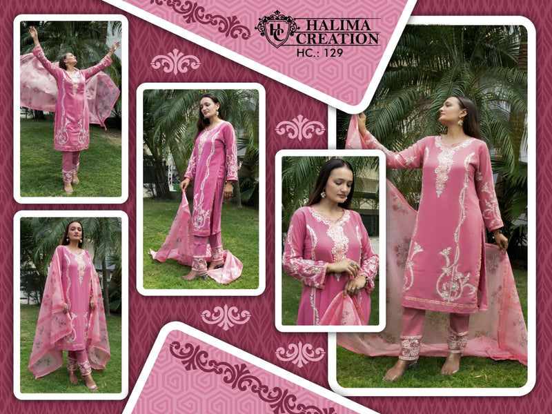 Halima Creation Hc 129 Designer Ethnic Wear Readymade Salwar Kameez