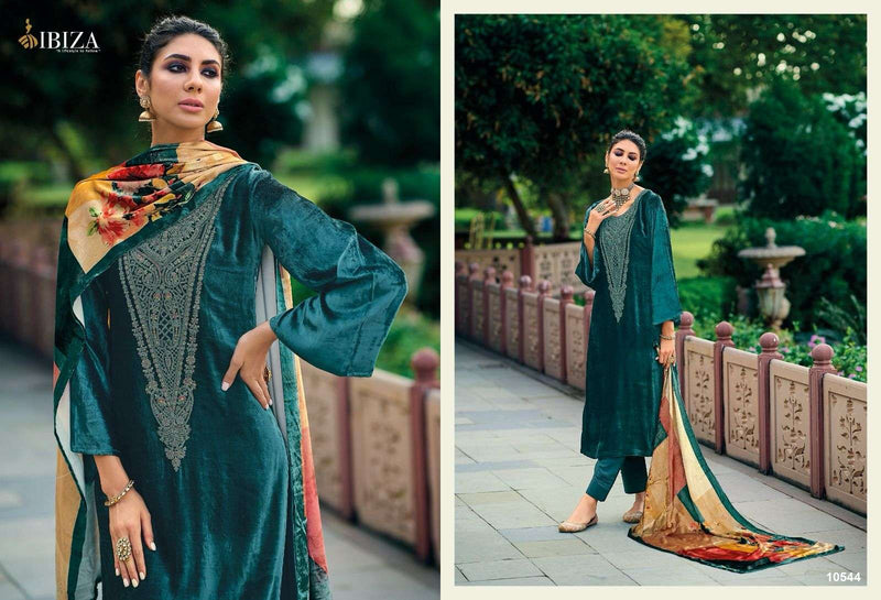 Ibiza Suit Khoobsurat Viscose Velvet With Heavy Embroidery Work Pakistani Salwar Kameez