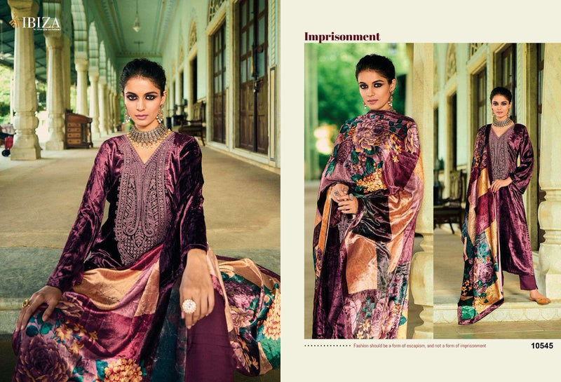 Ibiza Suit Khoobsurat Viscose Velvet With Heavy Embroidery Work Pakistani Salwar Kameez