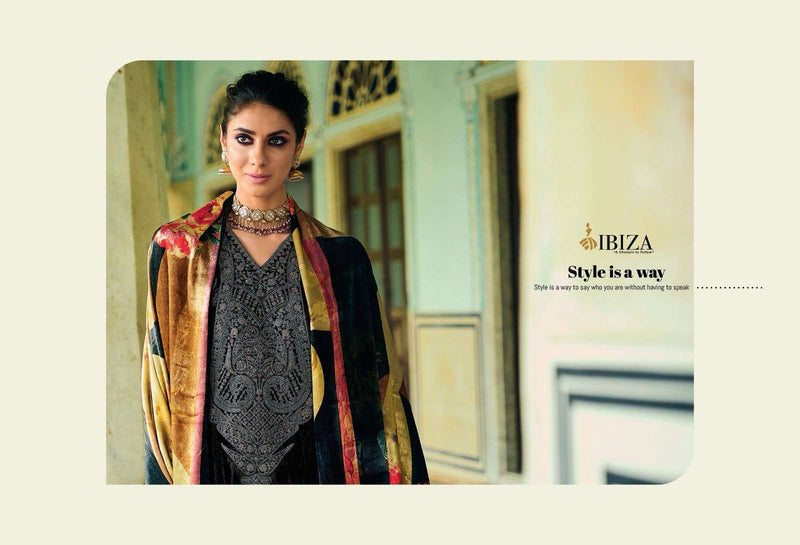 Ibiza Suit Khoobsurat Viscose Velvet With Heavy Embroidery Work Pakistani Salwar Kameez