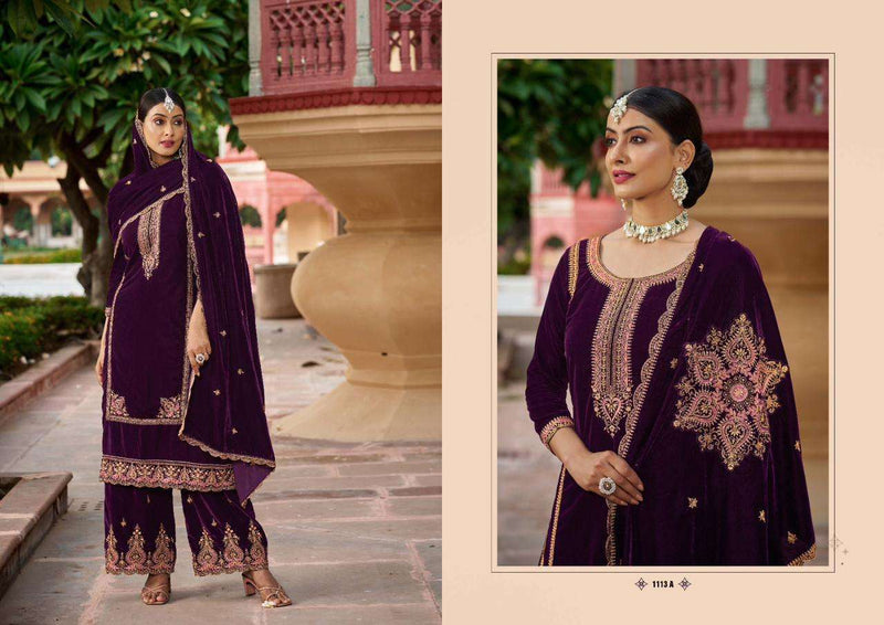 Sargam Prints Inaya Velvet With Heavy Embroidery Work Pakistani Suit Collection