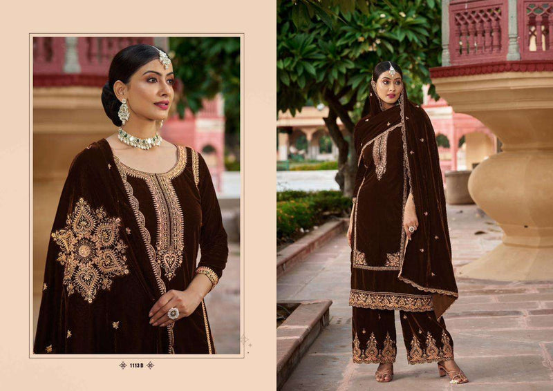 Sargam Prints Inaya Velvet With Heavy Embroidery Work Pakistani Suit Collection