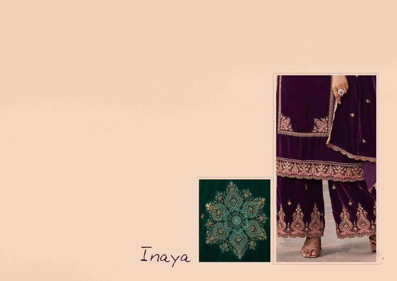 Sargam Prints Inaya Velvet With Heavy Embroidery Work Pakistani Suit Collection