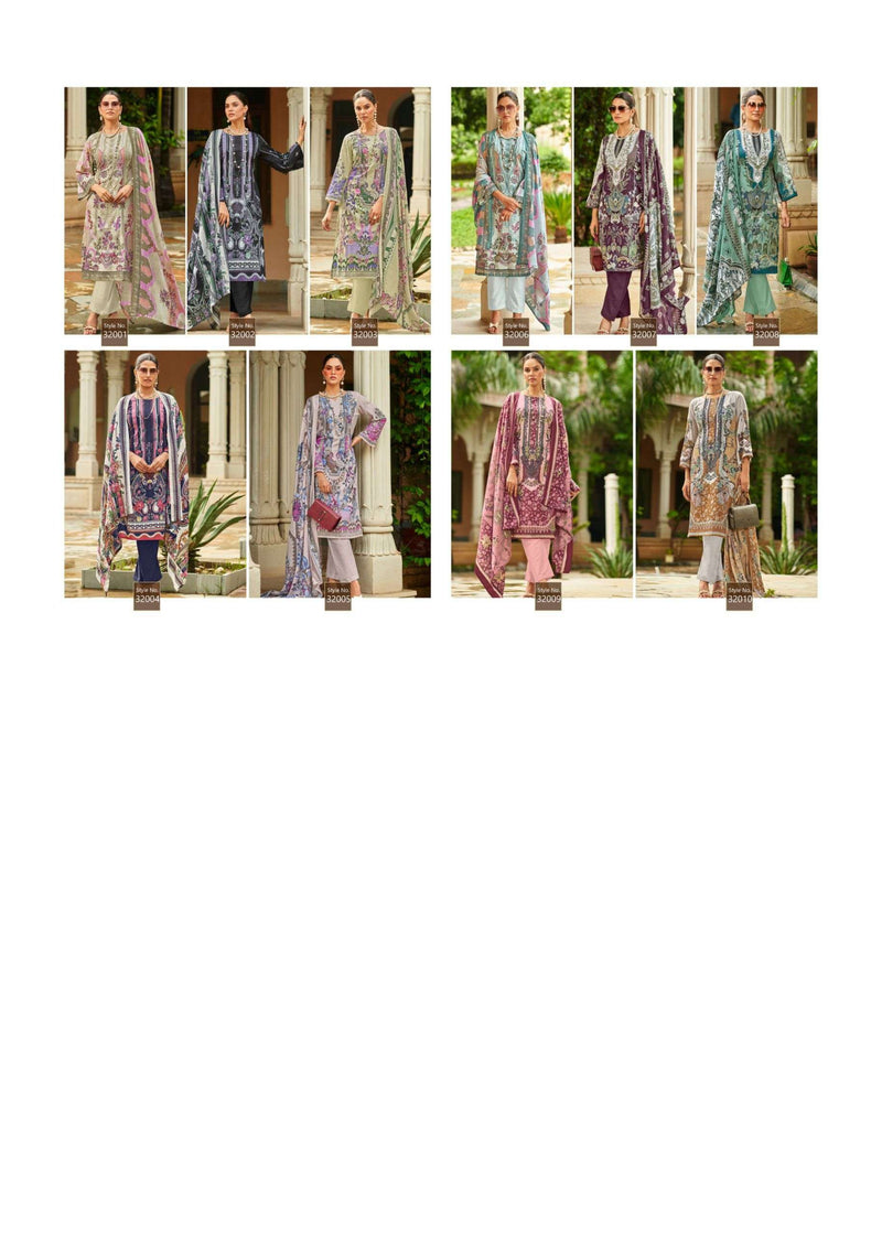 Ishaal Print Gulmohar Vol 32 Pure Lawn Fancy Salwar Kameez