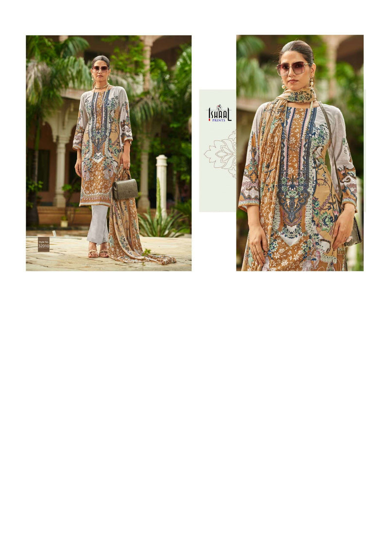 Ishaal Print Gulmohar Vol 32 Pure Lawn Fancy Salwar Kameez