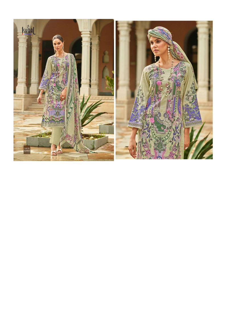 Ishaal Print Gulmohar Vol 32 Pure Lawn Fancy Salwar Kameez