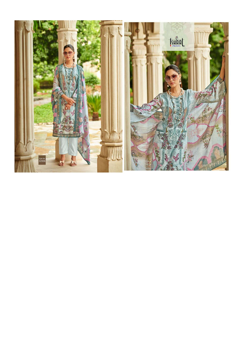Ishaal Print Gulmohar Vol 32 Pure Lawn Fancy Salwar Kameez
