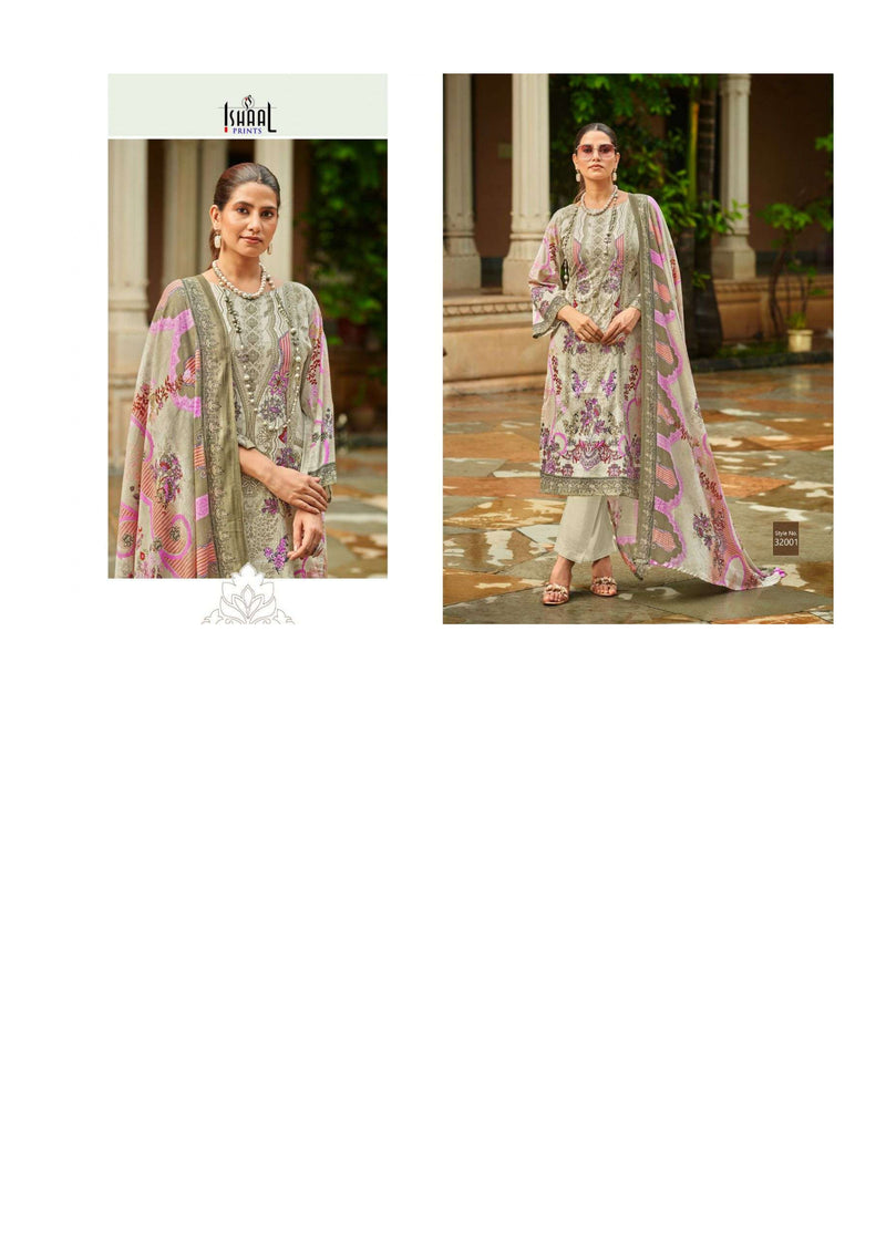 Ishaal Print Gulmohar Vol 32 Pure Lawn Fancy Salwar Kameez