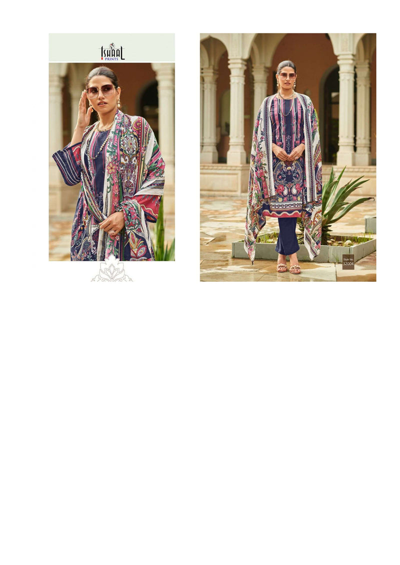 Ishaal Print Gulmohar Vol 32 Pure Lawn Fancy Salwar Kameez