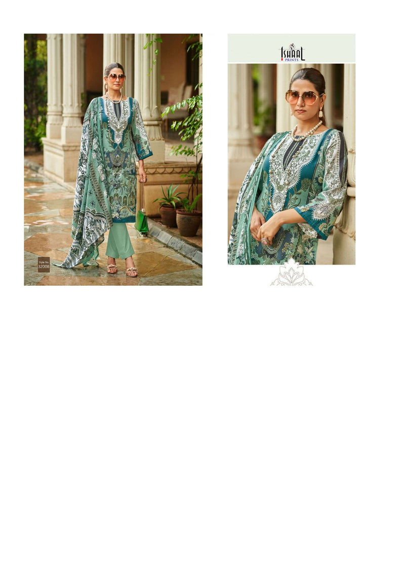 Ishaal Print Gulmohar Vol 32 Pure Lawn Fancy Salwar Kameez