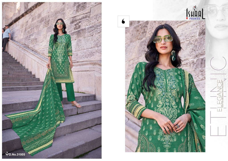 Ishaal Prints Gulmohar Vol 31 Pure Lawn Cotton With Heavy Mal Mal Duppata Kurti Set