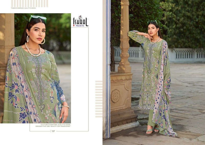 Ishaal Prints Maira Vol 1 Lawn Cotton Beautiful Embroidered Self Work Collection Unstitched Salwar Suit