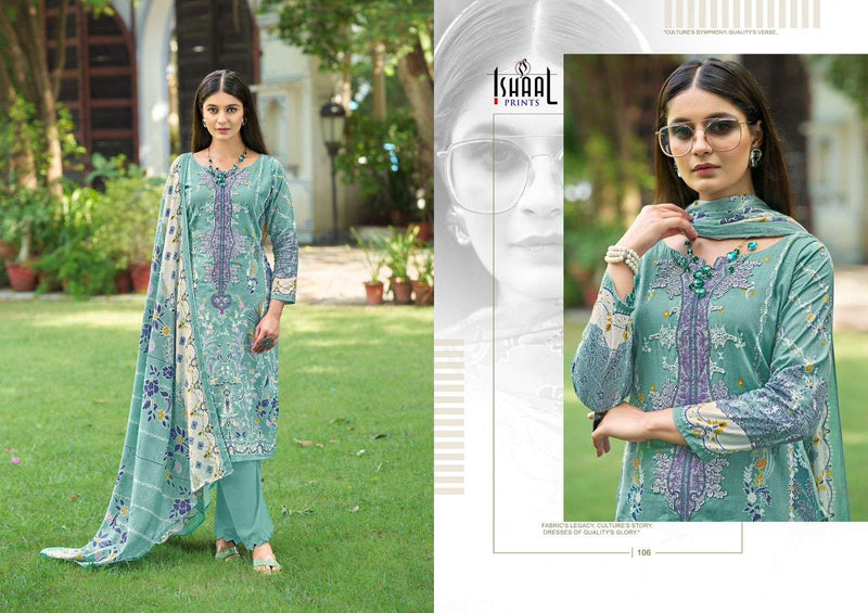Ishaal Prints Maira Vol 1 Lawn Cotton Beautiful Embroidered Self Work Collection Unstitched Salwar Suit