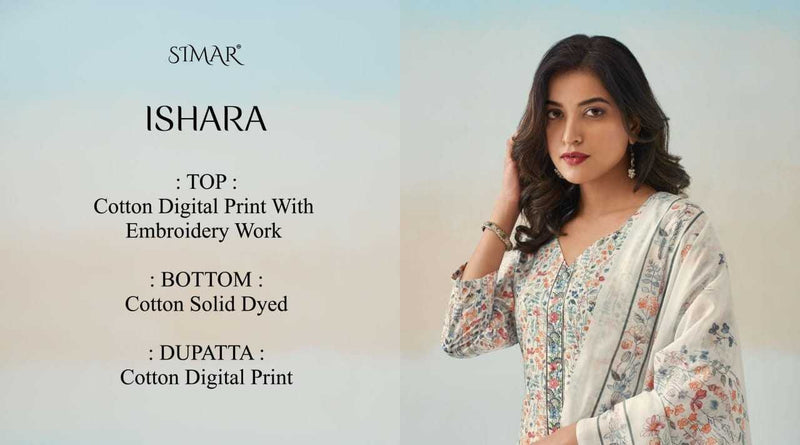 Simar Ishara Cotton Digital Print Embroidery Work Designer Salwar Suit
