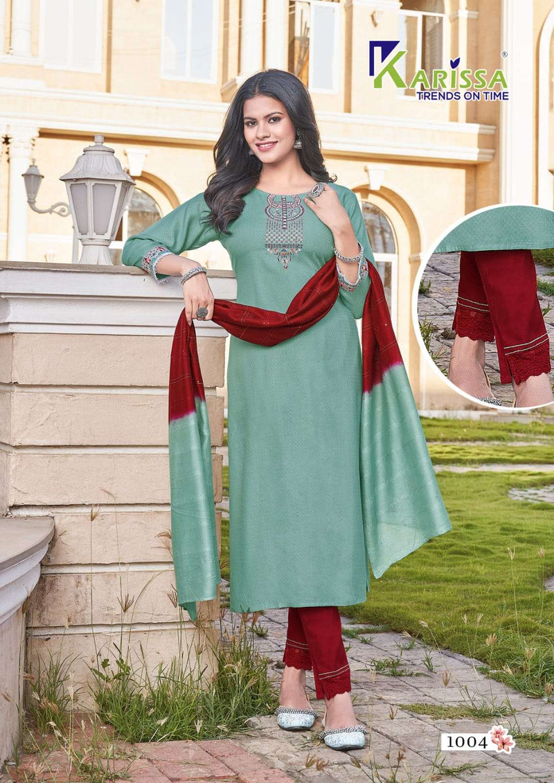 Kashvi By Karissa Designer Adorable Thread Handwork Kurtis