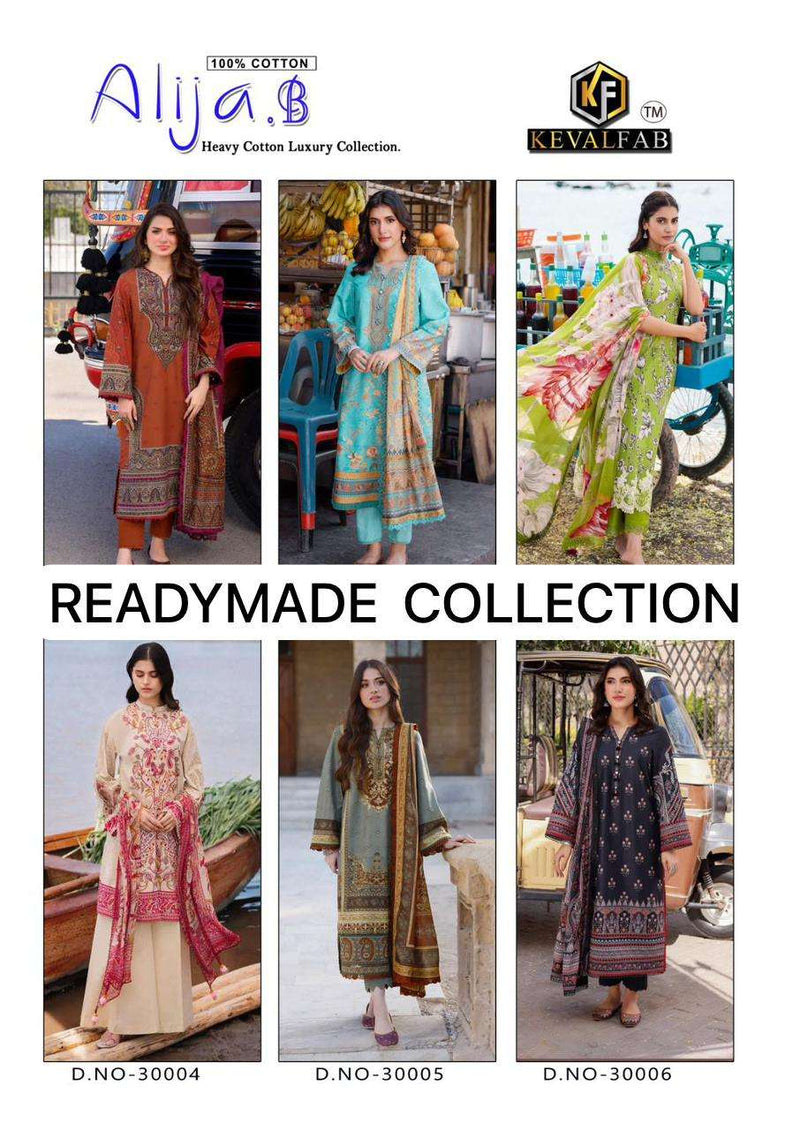 Keval Fab Alija B Vol 30 Ready Made Collection Cotton Casual Wear Suit Collection