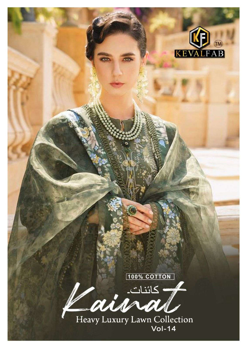 Keval Fab Kainat Vol 14 Lawn Cotton Print Daily Wear Salwar Suit