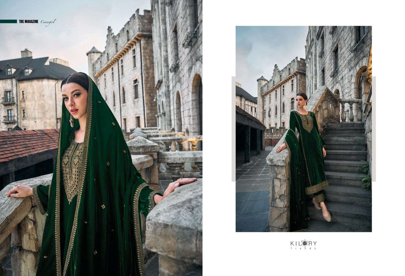 Kilory Trends Habiba Premium Velvet With Fancy Work Pakistani Salwar Kameez