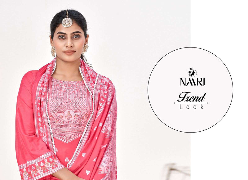 Naari Kritika Vol 2 Viscose Muslin Jacquard Fancy Work Designer Salwar Kameez