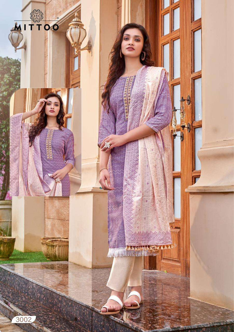 Kumkum By Mittoo Muslin Weaving Embroidery Traditional Wear Readymade Suits