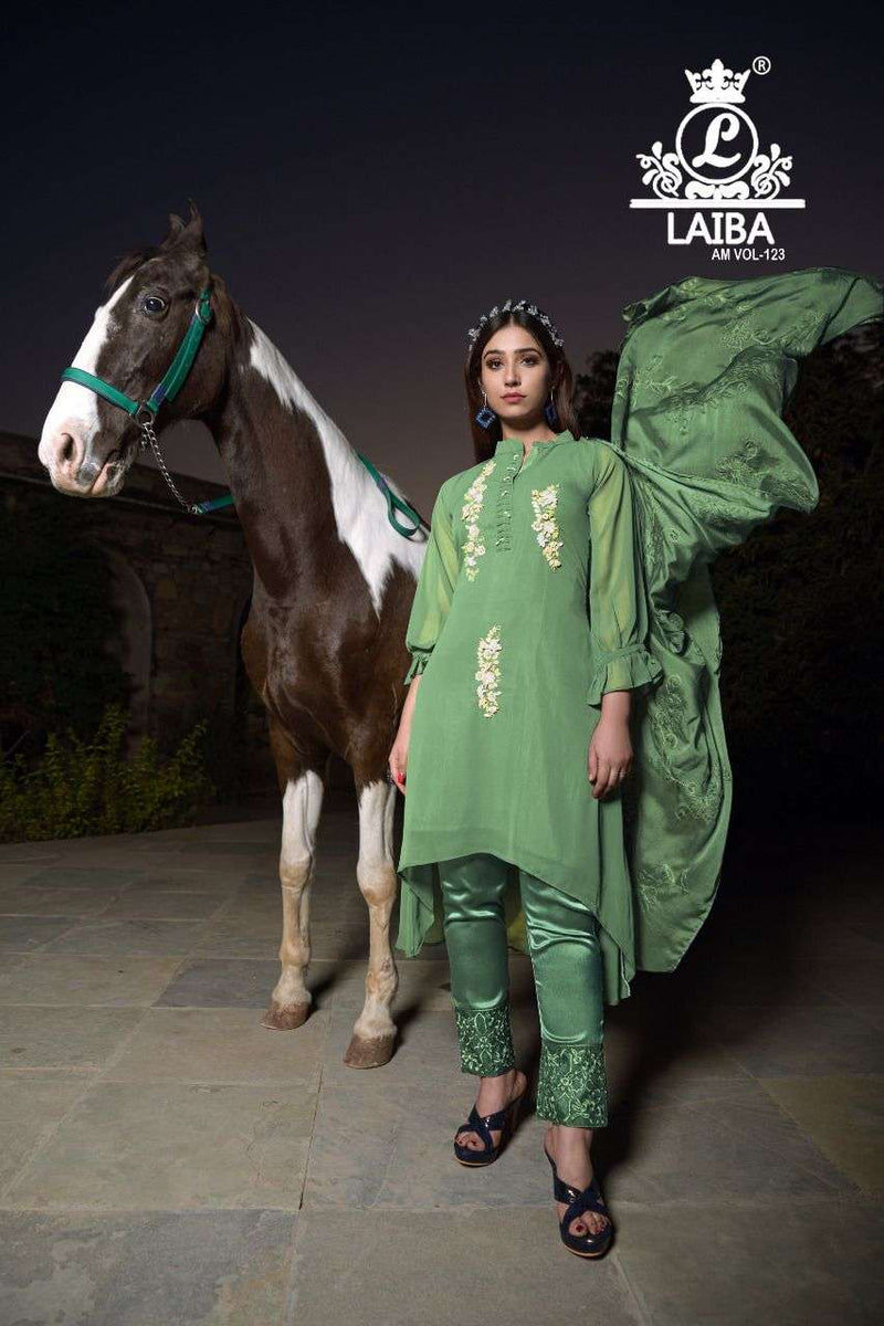 Laiba Designer Am Vol 123 Georgette Fancy Pakistani Salwar Kameez