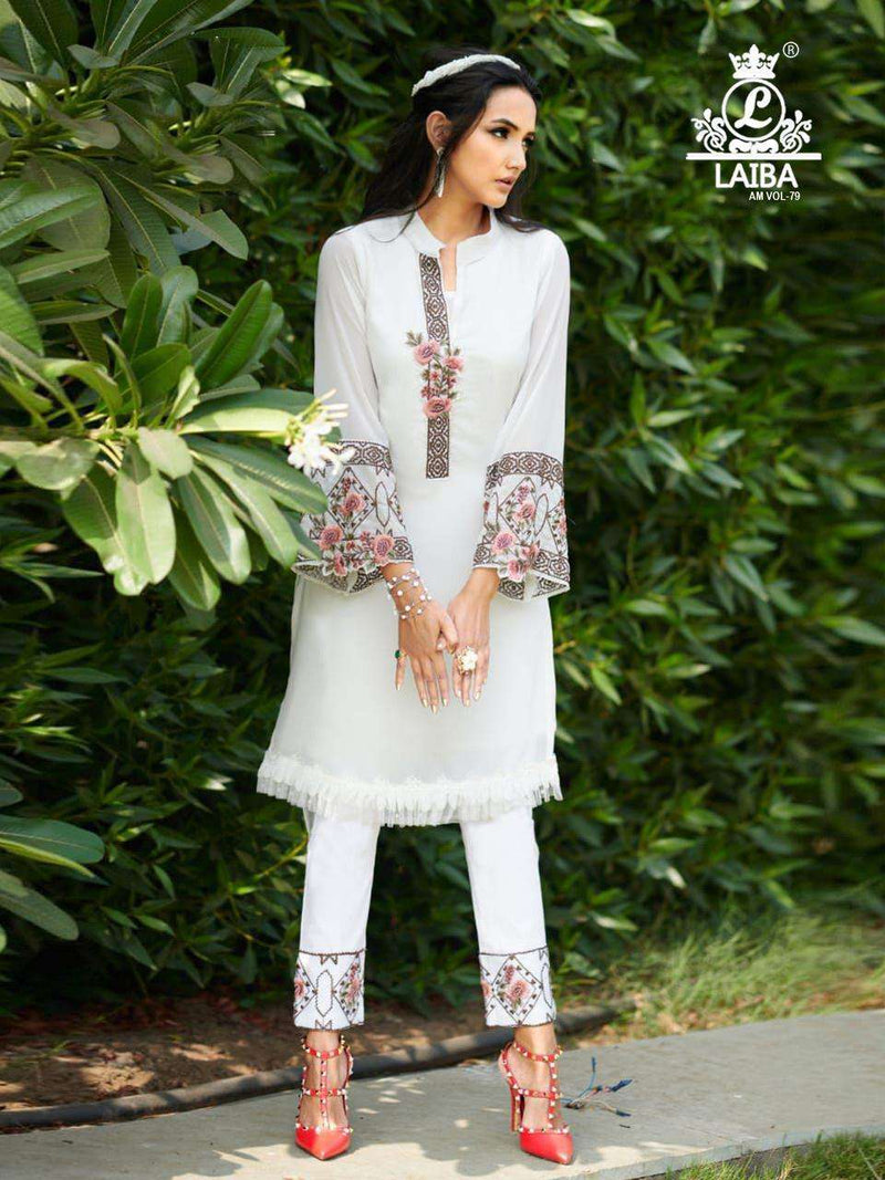 Laiba Am Vol 79 In Two Different Colors Readymade Pakistani Kurti And Pant