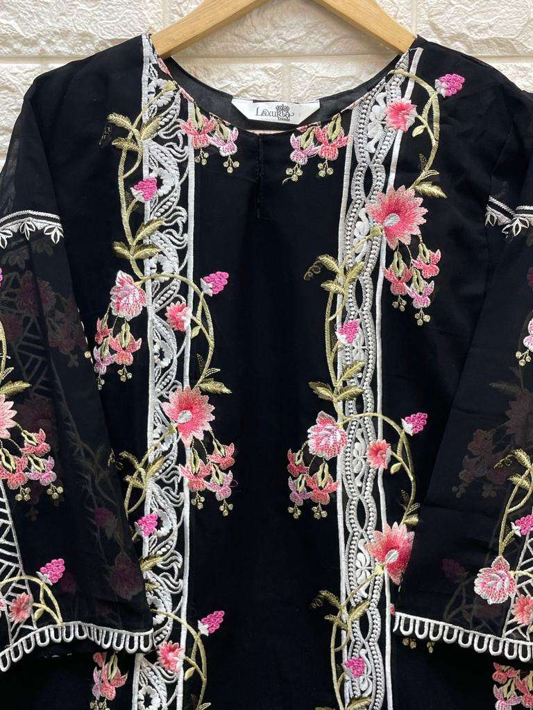 Laxuria 1272 Designer Black Color Readymade Beautiful Pakistani Pret cpllection