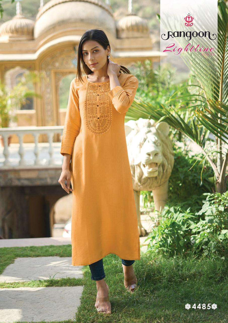 Lightline Vol 12 By Rangoon Designer Fancy Lining Silk Work Kurtis