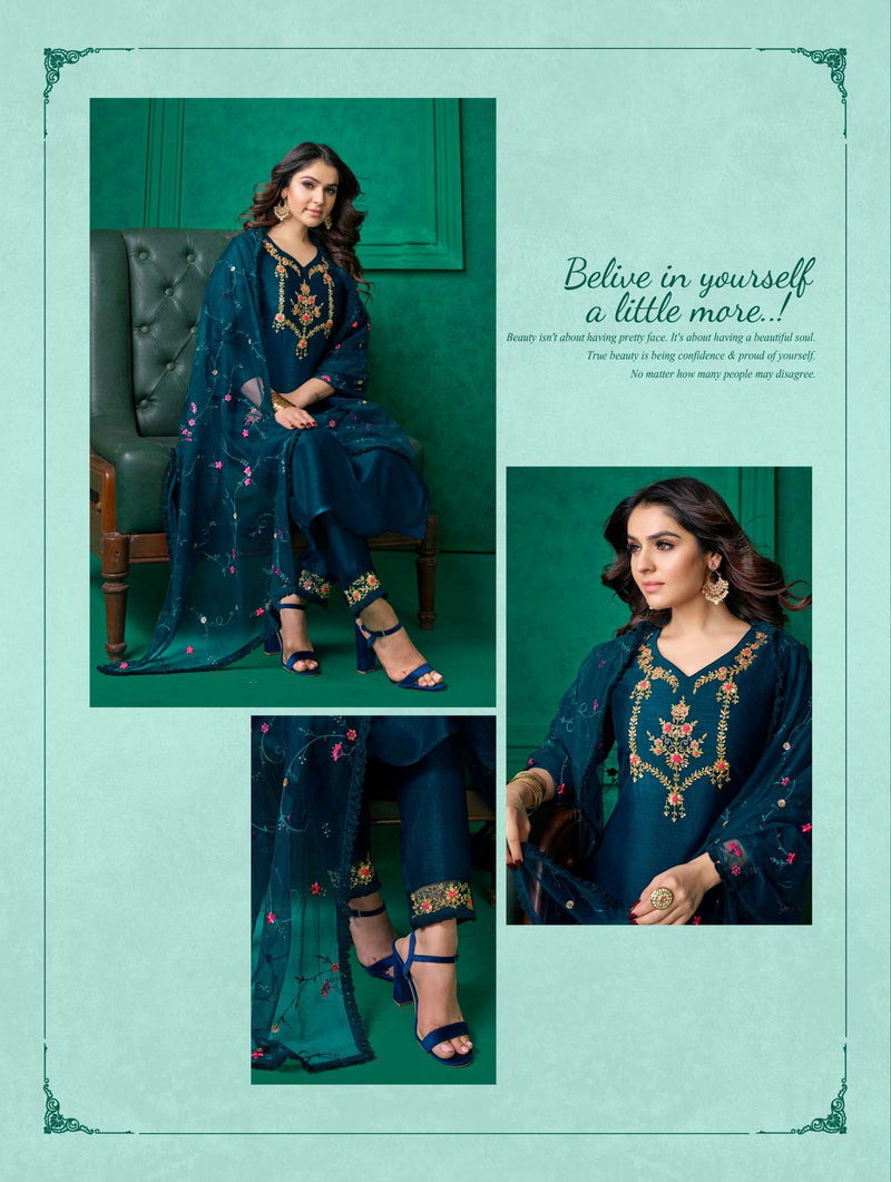 Lali And Lali Maria 9 Vol 3 Silk Embroidery Work Fancy Salwar Kameez Collection