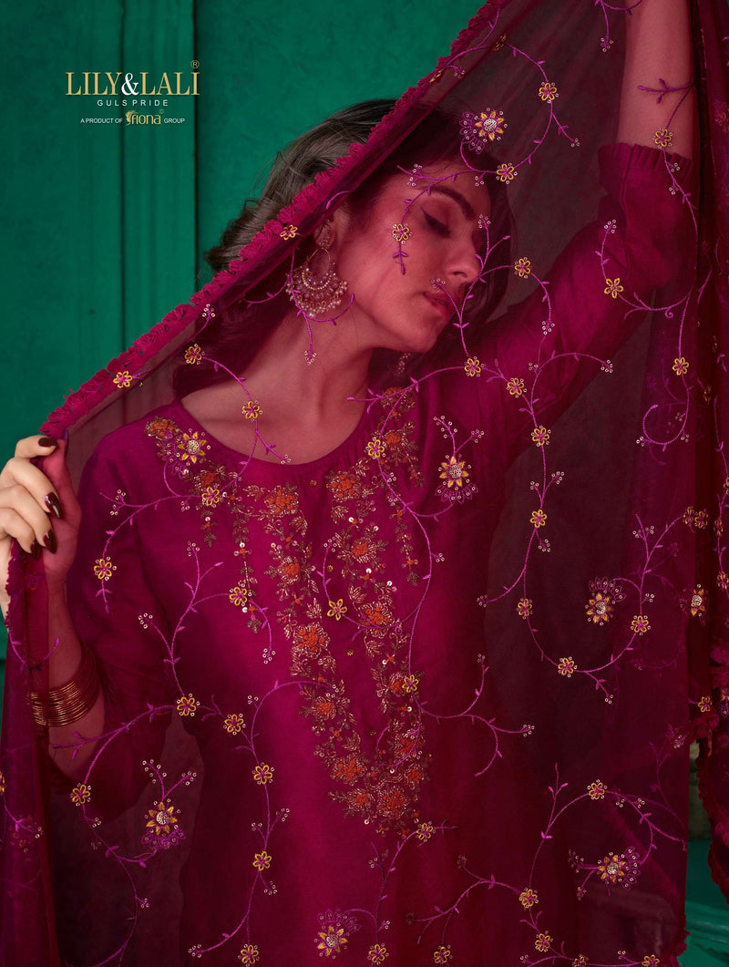 Lali And Lali Maria 9 Vol 3 Silk Embroidery Work Fancy Salwar Kameez Collection