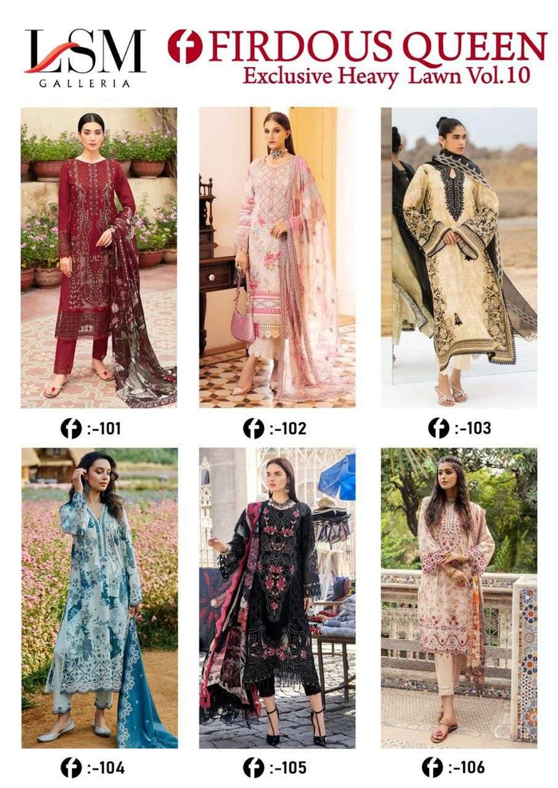 Lsm Galleria Firdous Queen Lawn Vol 10 Lawn Cotton Daily Wear Salwar Suit