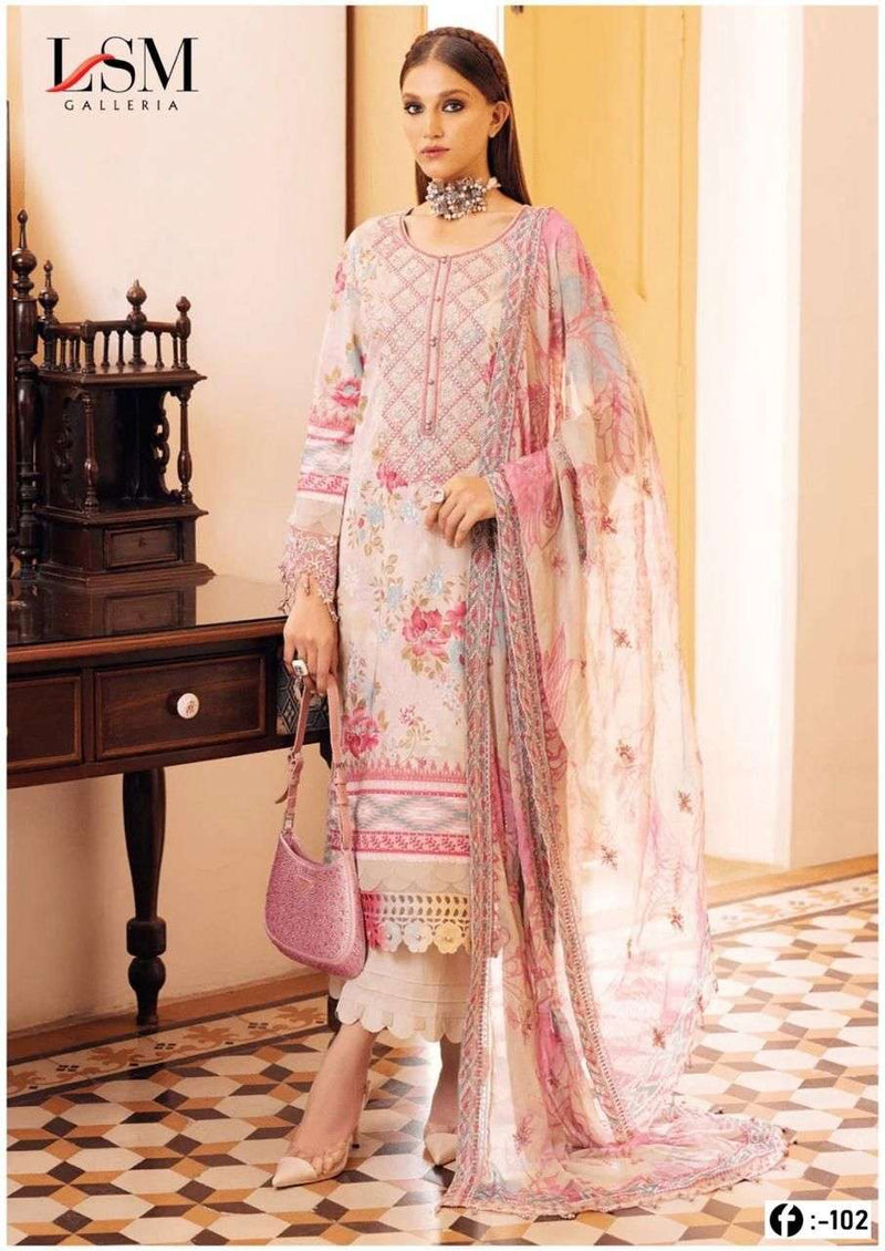 Lsm Galleria Firdous Queen Lawn Vol 10 Lawn Cotton Daily Wear Salwar Suit