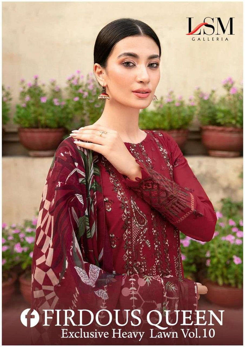 Lsm Galleria Firdous Queen Lawn Vol 10 Lawn Cotton Daily Wear Salwar Suit
