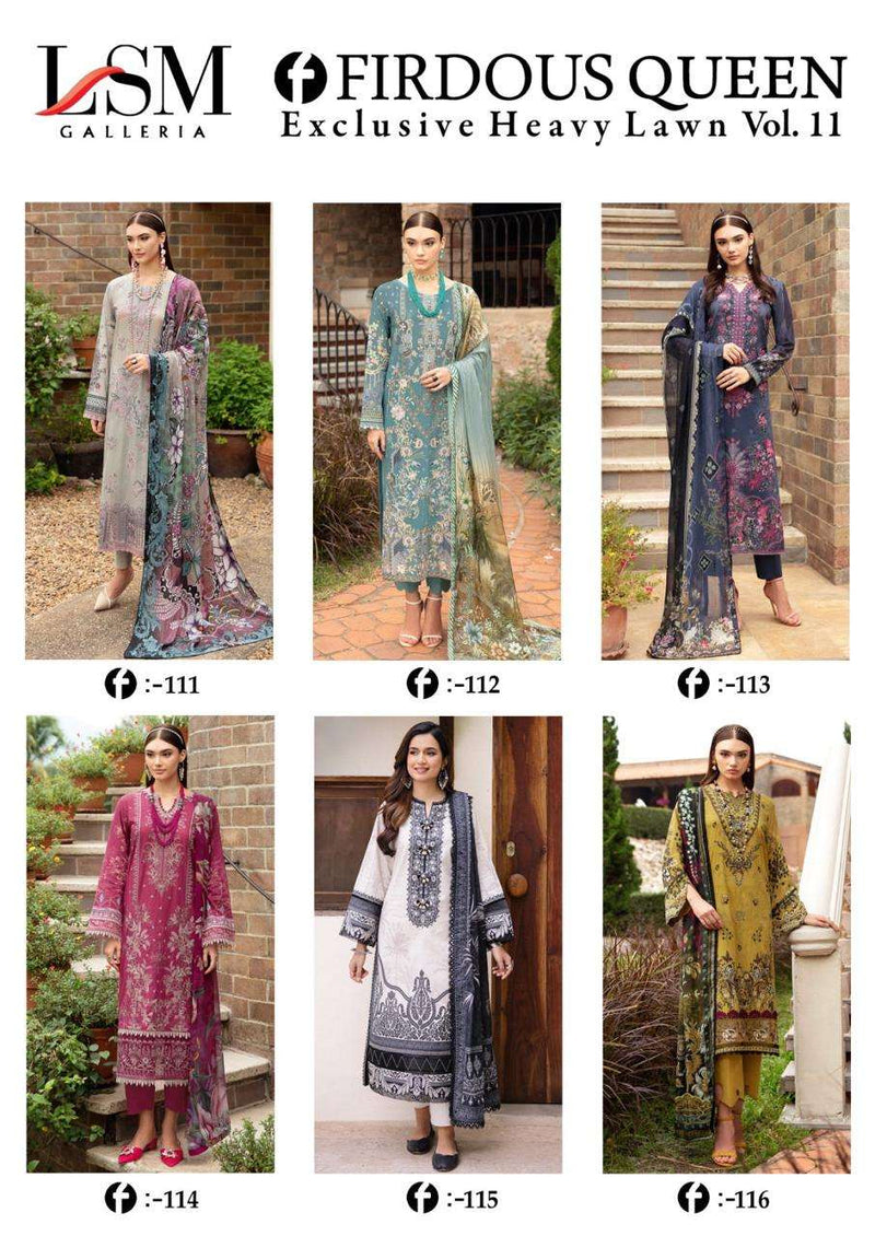 Lsm Galleria Firdous Queen Lawn Vol 11 Cotton Fancy Salwar Suit