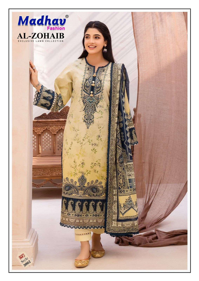 Madhav Fashion Al Zohaib Vol 3 Lawn Cotton Daily Wear Salwar Suit