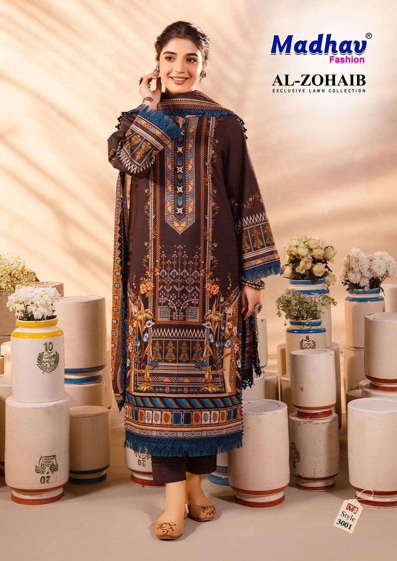 Madhav Fashion Al Zohaib Vol 3 Lawn Cotton Daily Wear Salwar Suit
