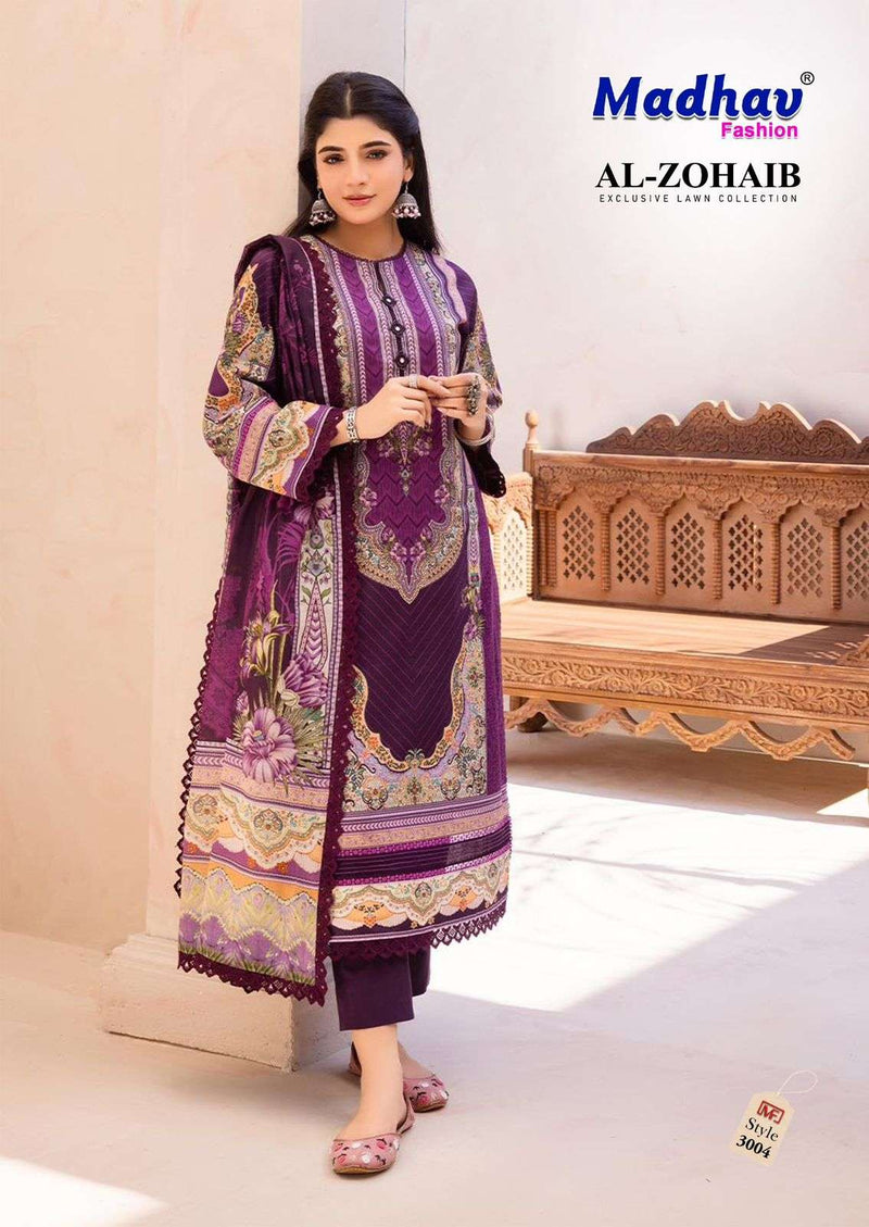 Madhav Fashion Al Zohaib Vol 3 Lawn Cotton Daily Wear Salwar Suit