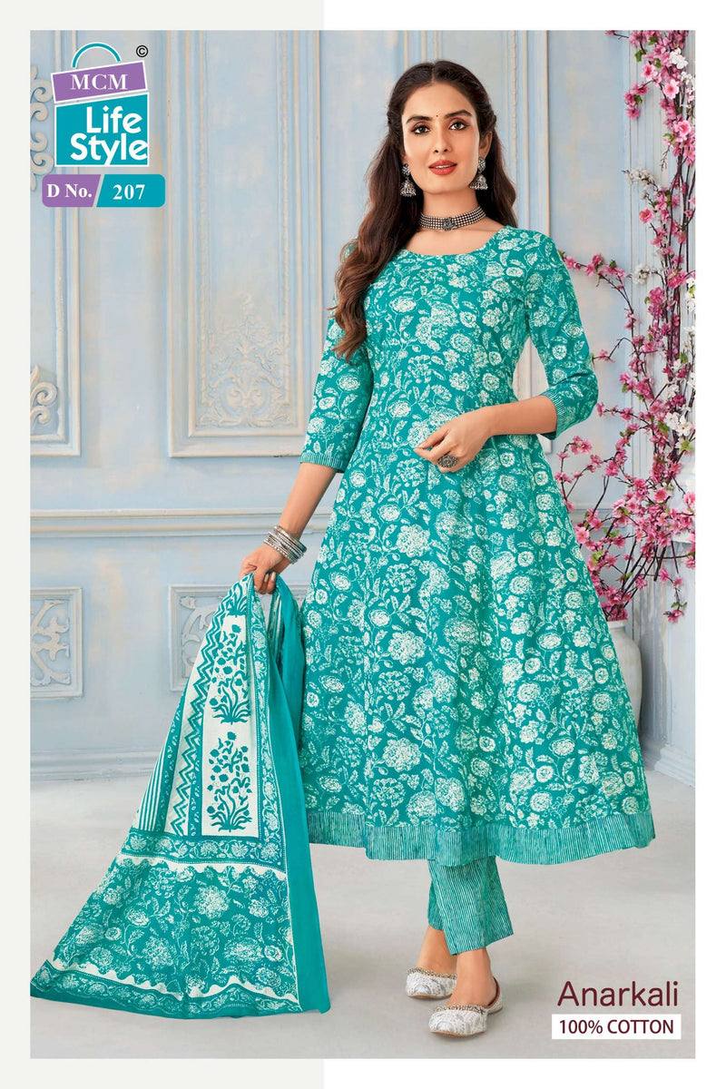 Mcm Lifestyle Anarkali Vol 2 Cotton Handwork Casual Wear Kurti Set
