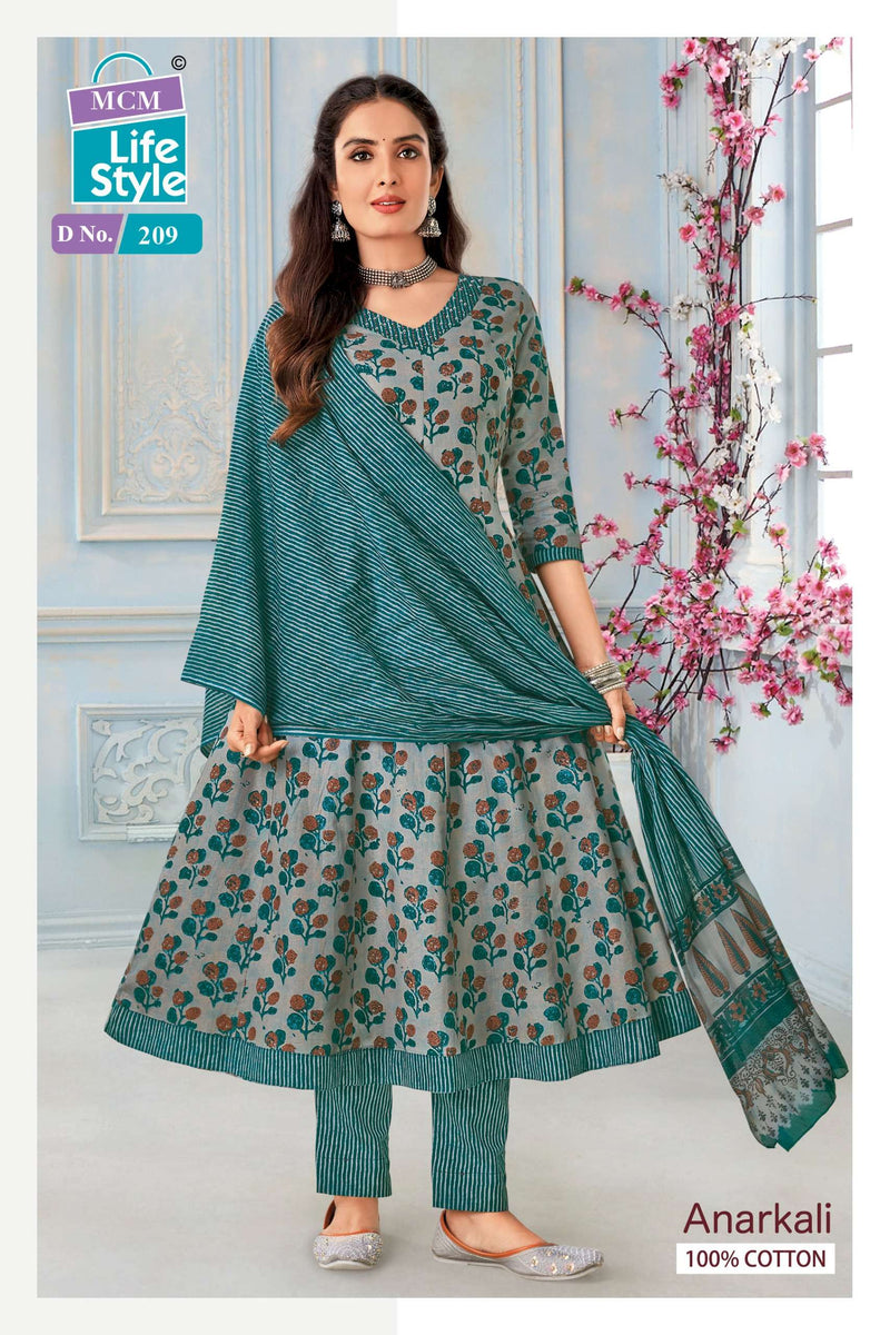 Mcm Lifestyle Anarkali Vol 2 Cotton Handwork Casual Wear Kurti Set