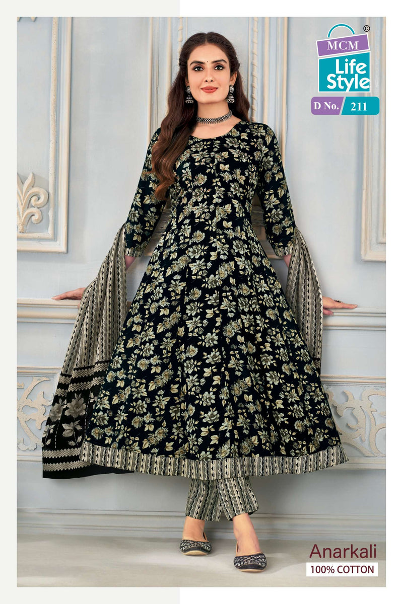 Mcm Lifestyle Anarkali Vol 2 Cotton Handwork Casual Wear Kurti Set