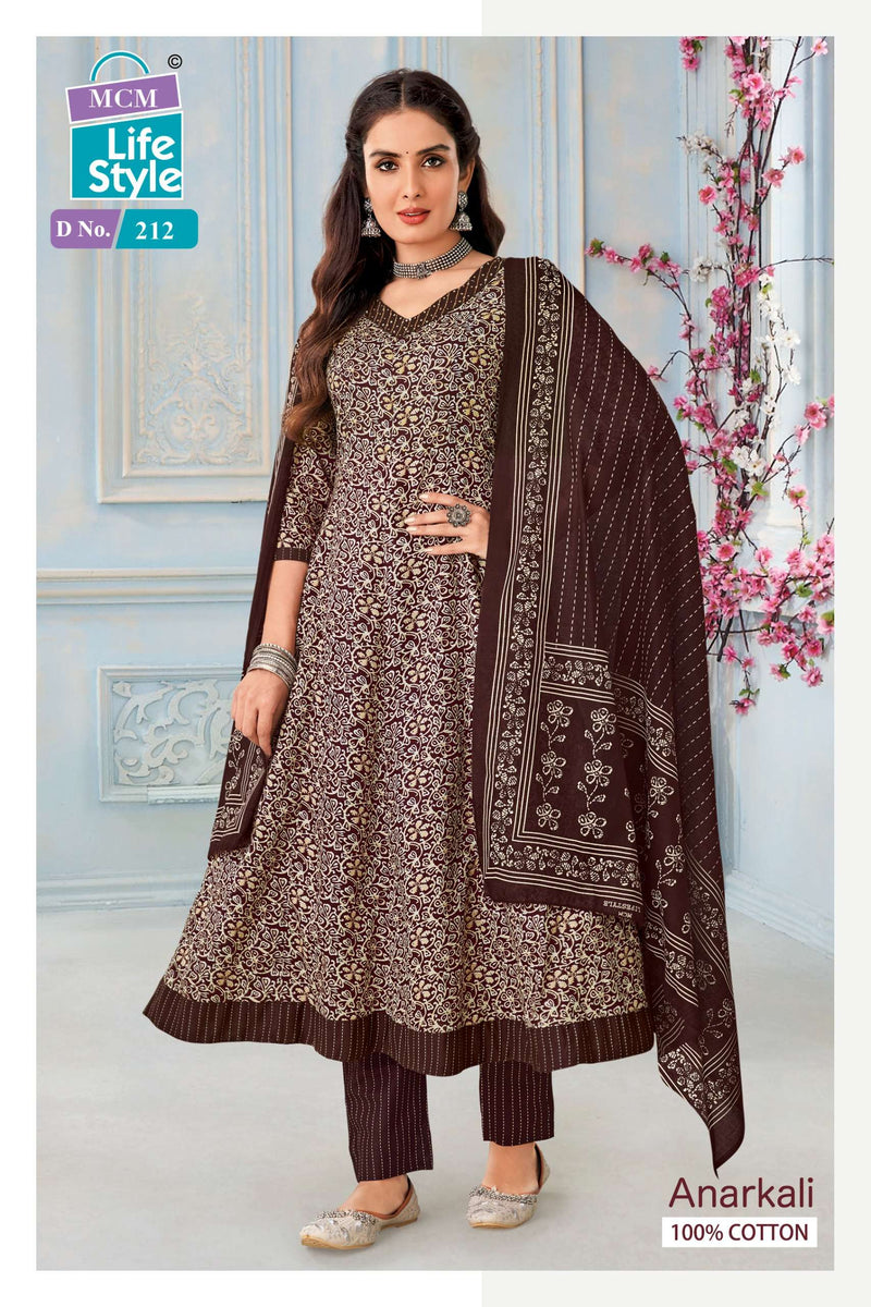 Mcm Lifestyle Anarkali Vol 2 Cotton Handwork Casual Wear Kurti Set