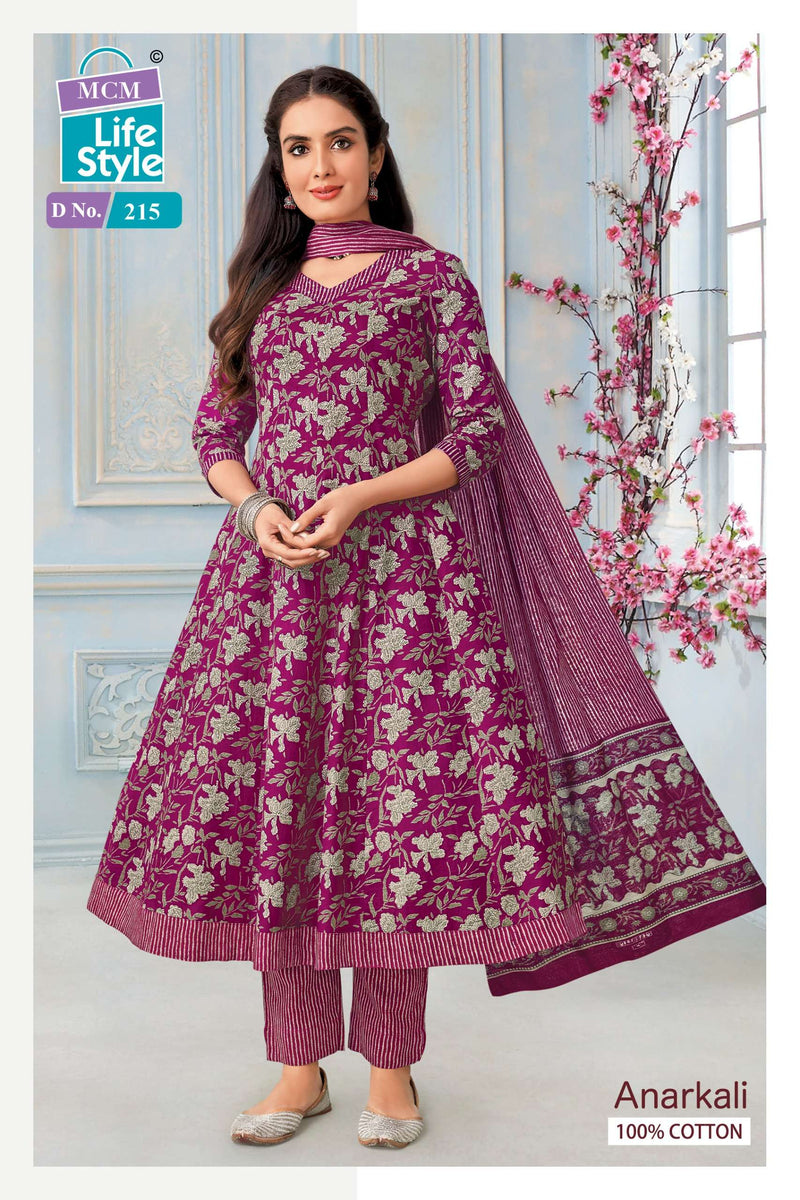 Mcm Lifestyle Anarkali Vol 2 Cotton Handwork Casual Wear Kurti Set