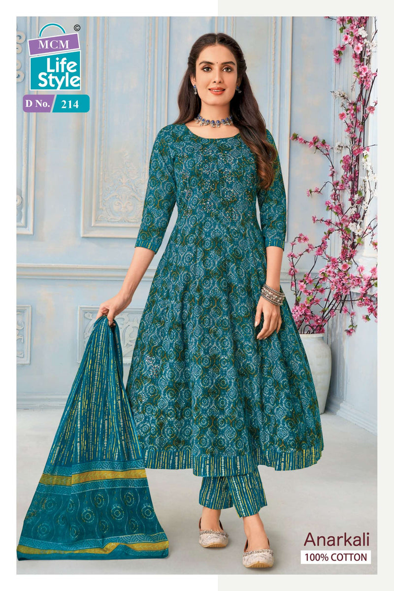 Mcm Lifestyle Anarkali Vol 2 Cotton Handwork Casual Wear Kurti Set